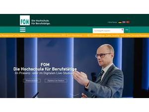 FOM Hochschule für Oekonomie und Management's Website Screenshot