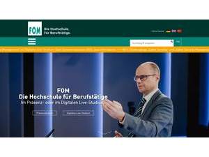 FOM University of Applied Sciences for Economics and Management's Website Screenshot