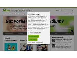 Hochschule für Technik und Wirtschaft Berlin's Website Screenshot
