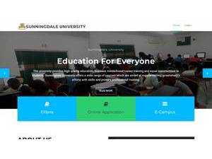 Sunningdale University's Website Screenshot