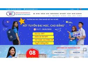 Hanoi Industrial Textile Garment University's Website Screenshot