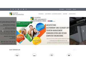 Alanya Üniversitesi's Website Screenshot