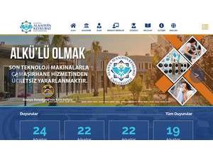 Alanya Alaaddin Keykubat Üniversitesi's Website Screenshot