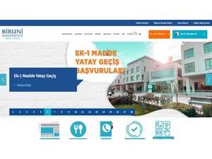 Biruni University's Website Screenshot
