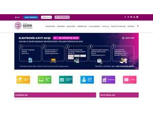 Istanbul Gedik University's Website Screenshot