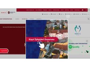 Istanbul Kent University's Website Screenshot