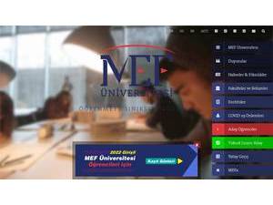 Mef University's Website Screenshot