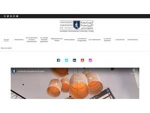 European University of Tunis's Website Screenshot