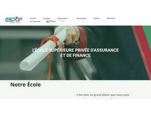 École Supérieure Privée d'Assurance et de Finance's Website Screenshot