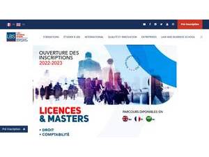 المدرسة الدولية العليا الخاصة للقانون والأعمال's Website Screenshot