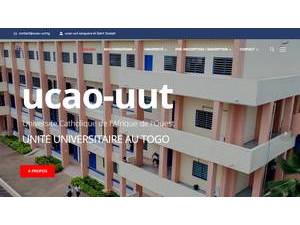 Catholic University of West Africa - University Unit of Togo's Website Screenshot