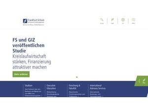 Frankfurt School of Finance and Management's Website Screenshot