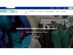 Polytechnic College Suriname's Website Screenshot