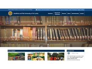 Buddhist and Pali University's Website Screenshot