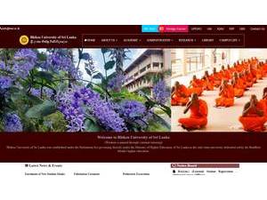 Bhiksu University of Sri Lanka's Website Screenshot