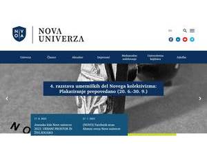 Nova univerza's Website Screenshot