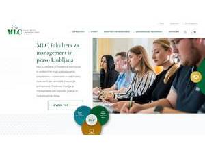MLC Fakulteta za management in pravo Ljubljana's Website Screenshot