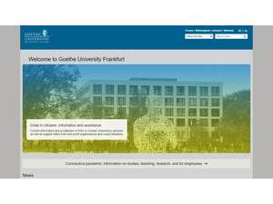 Goethe University Frankfurt's Website Screenshot