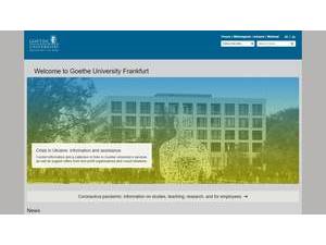 Goethe University Frankfurt's Site Screenshot