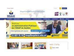 Graduate School of Business of Dakar's Website Screenshot