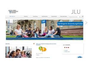 Justus-Liebig-Universität Giessen's Website Screenshot