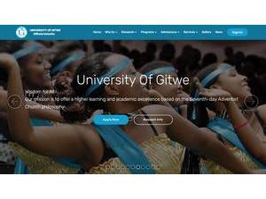 University of Gitwe's Website Screenshot