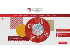 University of Global Health Equity's Website Screenshot