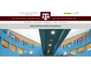 جامعة تكساس إيه أند إم في قطر's Website Screenshot