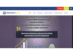 University of Zakho's Website Screenshot