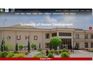 University of Human Development's Website Screenshot