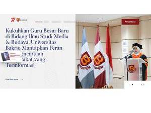 Bakrie University's Website Screenshot