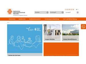 Catholic University of Applied Sciences, Munich's Website Screenshot
