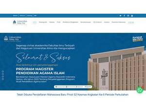 Universitas Alma Ata's Website Screenshot