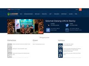 Universitas Islam Negeri Ar-Raniry's Website Screenshot