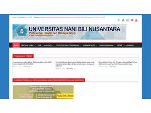 Universitas Nani Bili Nusantara's Website Screenshot