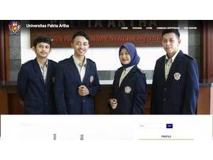 Patria Artha University's Website Screenshot