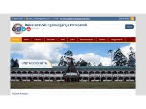 Sisingamangaraja XII University of Tapanuli's Website Screenshot