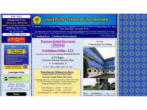 Universitas Teknologi Nusantara's Website Screenshot