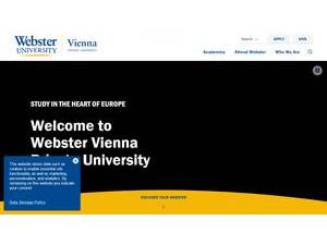 Webster Vienna Private University's Website Screenshot