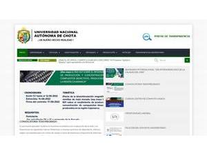 National Autonomous University of Chota's Website Screenshot