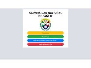 Universidad Nacional de Cañete's Website Screenshot