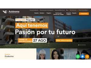 Universidad Autónoma del Perú's Website Screenshot
