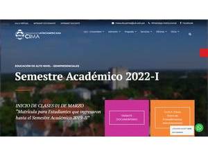 CIMA Latin American University's Website Screenshot