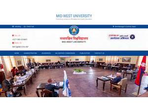 Mid Western University's Website Screenshot