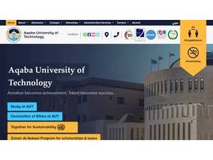 Aqaba University of Technology's Website Screenshot