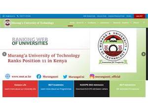 Murang'a University of Technology's Website Screenshot