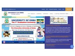 University of Embu's Website Screenshot
