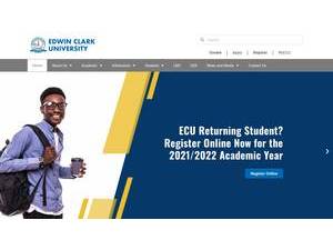 Edwin Clark University's Website Screenshot