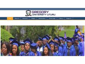 Gregory University, Uturu's Website Screenshot