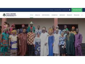 Hallmark University, Ijebu-Itele's Website Screenshot